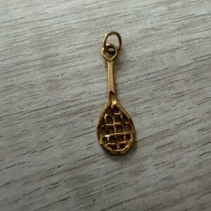 Gold Tennis Racket Pendant 14K